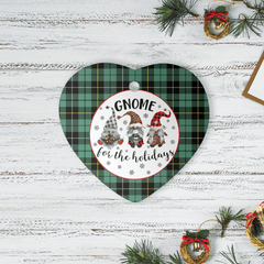 Clan Wallace Hunting Ancient Tartan Tartan Crest Gnome Heart Ceramic Ornament GN30 Wallace Hunting Ancient Tartan Tartan Christmas