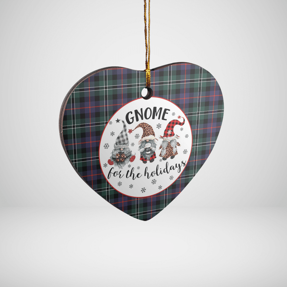 Clan Rose Hunting Modern Tartan Tartan Crest Gnome Heart Ceramic Ornament BW56 Rose Hunting Modern Tartan Tartan Christmas