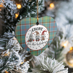 Clan Whitelaw Tartan Tartan Crest Gnome Heart Ceramic Ornament RZ71 Whitelaw Tartan Tartan Christmas