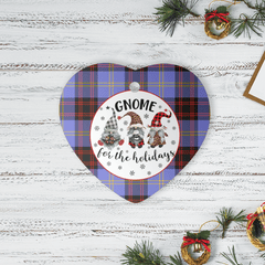 Clan Rutherford Tartan Tartan Crest Gnome Heart Ceramic Ornament GO88 Rutherford Tartan Tartan Christmas