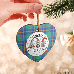 Clan US Marine Tartan Tartan Crest Gnome Heart Ceramic Ornament QE86 US Marine Tartan Tartan Christmas