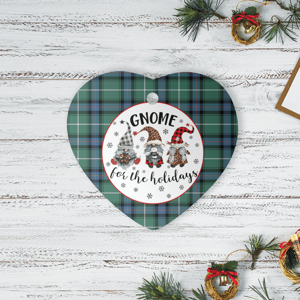 Clan MacDonald of the Isles Hunting Ancient Tartan Tartan Crest Gnome Heart Ceramic Ornament JY20 MacDonald of the Isles Hunting Ancient Tartan Tartan Christmas