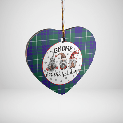 Clan Hamilton Hunting Modern Tartan Tartan Crest Gnome Heart Ceramic Ornament WE76