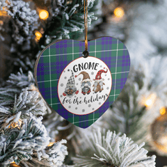 Clan Hamilton Hunting Modern Tartan Tartan Crest Gnome Heart Ceramic Ornament WE76 Hamilton Hunting Modern Tartan Tartan Christmas