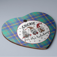Clan US Marine Tartan Tartan Crest Gnome Heart Ceramic Ornament QE86 US Marine Tartan Tartan Christmas