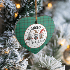 Clan Ross Hunting Ancient Tartan Tartan Crest Gnome Heart Ceramic Ornament VW78 Ross Hunting Ancient Tartan Tartan Christmas