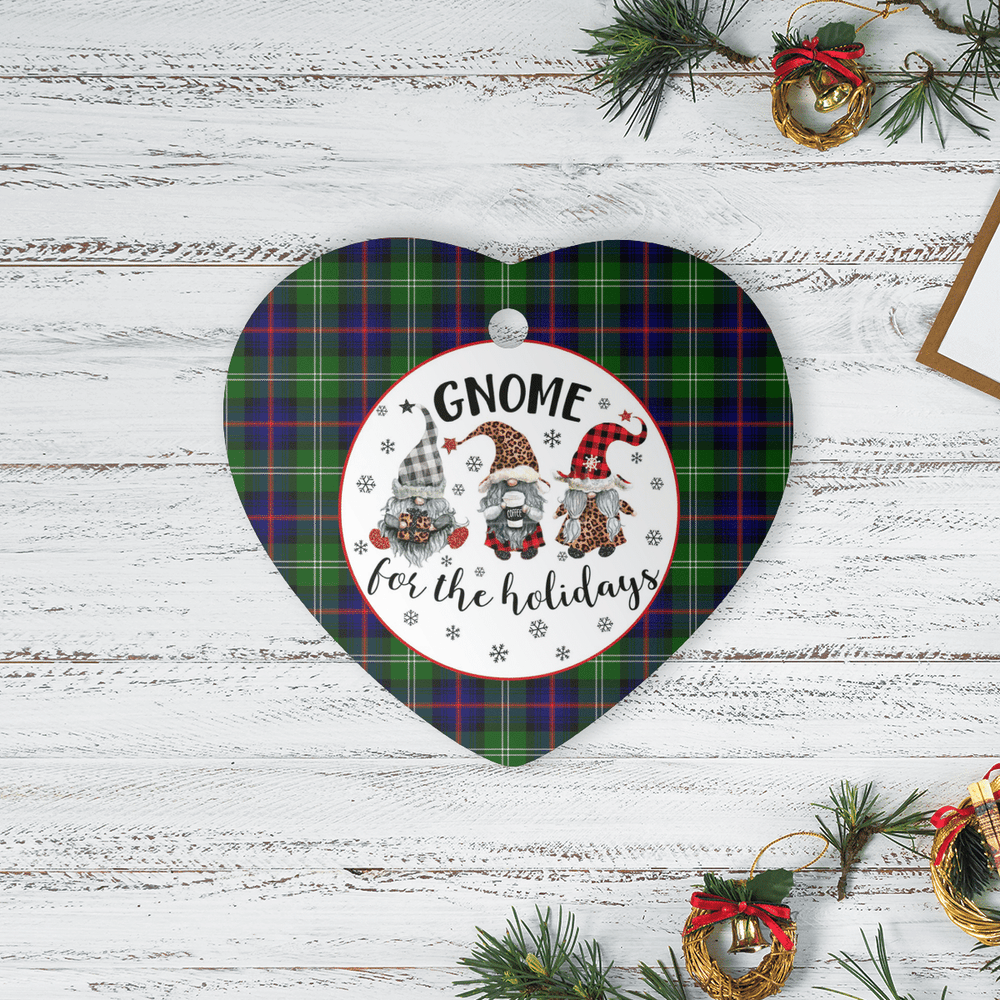 Clan Sutherland Modern Tartan Tartan Crest Gnome Heart Ceramic Ornament XS52 Sutherland Modern Tartan Tartan Christmas