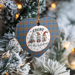 Clan MacBeth Ancient Tartan Tartan Crest Gnome Heart Ceramic Ornament AJ67 MacBeth Ancient Tartan Tartan Christmas