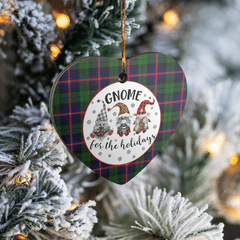 Clan Urquhart Modern Tartan Tartan Crest Gnome Heart Ceramic Ornament KS45 Urquhart Modern Tartan Tartan Christmas