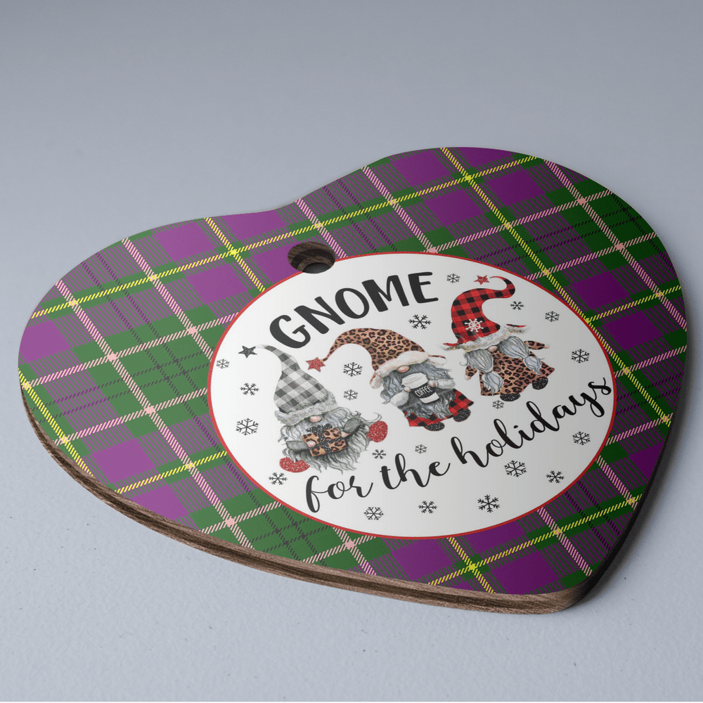Clan Taylor Tartan Tartan Crest Gnome Heart Ceramic Ornament PP78 Taylor Tartan Tartan Christmas