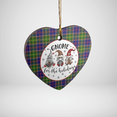 Clan Whitefoord Tartan Tartan Crest Gnome Heart Ceramic Ornament UK30 Whitefoord Tartan Tartan Christmas