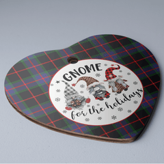Clan Nairn Tartan Tartan Crest Gnome Heart Ceramic Ornament PZ28 Nairn Tartan Tartan Christmas