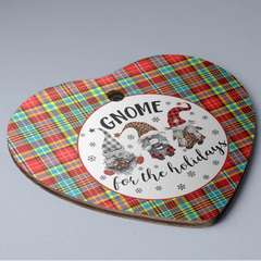 Clan Ogilvie Tartan Tartan Crest Gnome Heart Ceramic Ornament CI99 Ogilvie Tartan Tartan Christmas