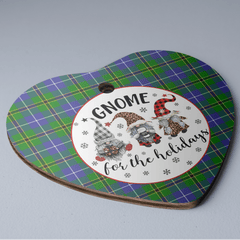 Clan Turnbull Hunting Tartan Tartan Crest Gnome Heart Ceramic Ornament JL77 Turnbull Hunting Tartan Tartan Christmas