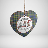 Clan Scott Green Modern Tartan Tartan Crest Gnome Heart Ceramic Ornament NI70 Scott Green Modern Tartan Tartan Christmas