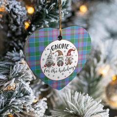 Clan Ralston Tartan Tartan Crest Gnome Heart Ceramic Ornament CQ56 Ralston Tartan Tartan Christmas