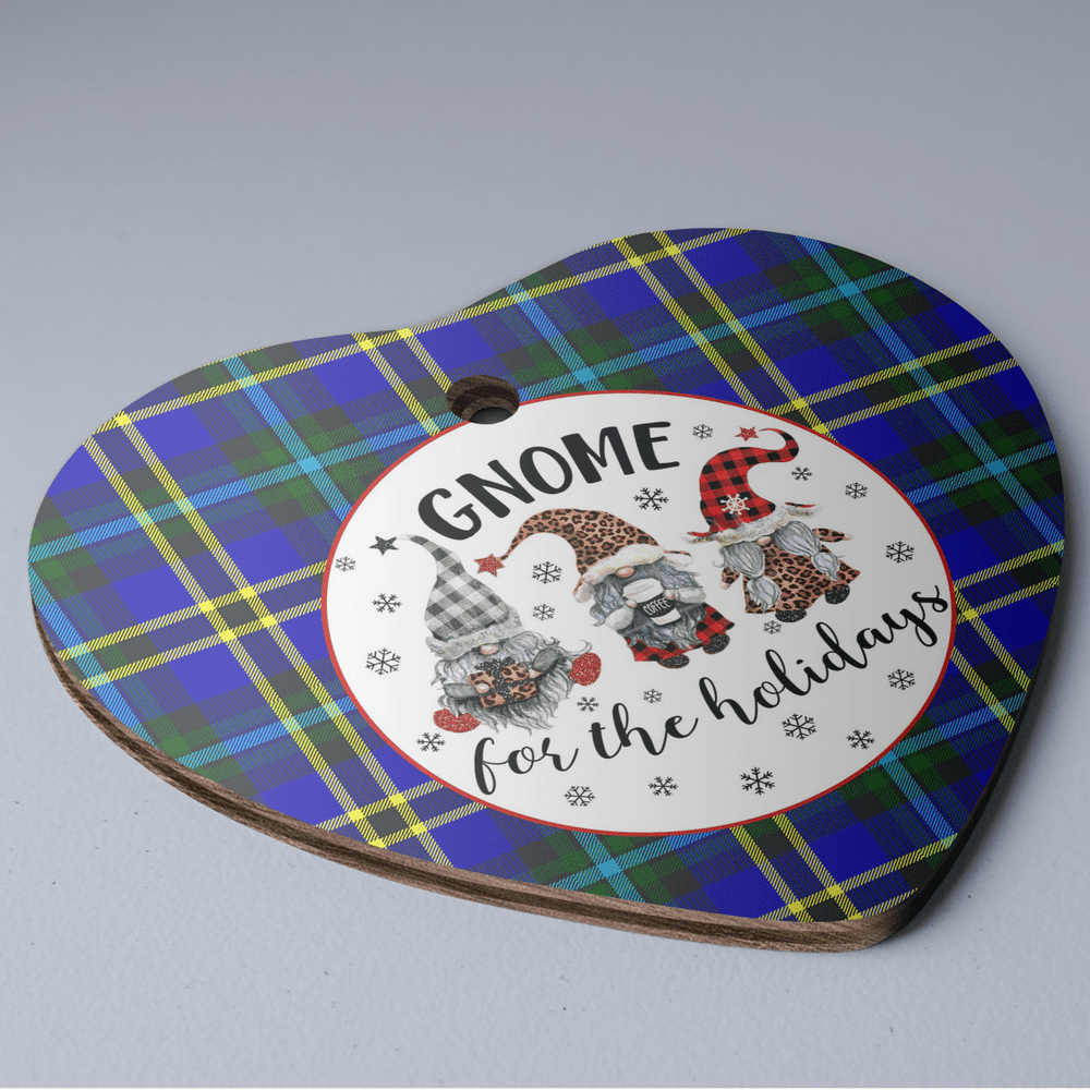 Clan Weir Modern Tartan Tartan Crest Gnome Heart Ceramic Ornament TF58 Weir Modern Tartan Tartan Christmas