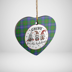 Clan Turnbull Hunting Tartan Tartan Crest Gnome Heart Ceramic Ornament JL77 Turnbull Hunting Tartan Tartan Christmas