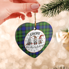 Clan Rollo Tartan Tartan Crest Gnome Heart Ceramic Ornament PZ18 Rollo Tartan Tartan Christmas