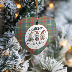 Clan Shaw Green Modern Tartan Tartan Crest Gnome Heart Ceramic Ornament II43 Shaw Green Modern Tartan Tartan Christmas