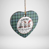 Clan Melville Tartan Tartan Crest Gnome Heart Ceramic Ornament EB90 Melville Tartan Tartan Christmas