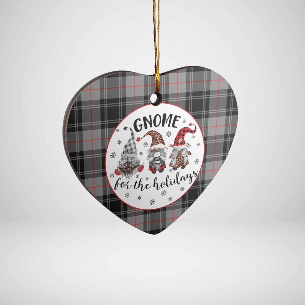 Clan Moffat Modern Tartan Tartan Crest Gnome Heart Ceramic Ornament UX41 Moffat Modern Tartan Tartan Christmas