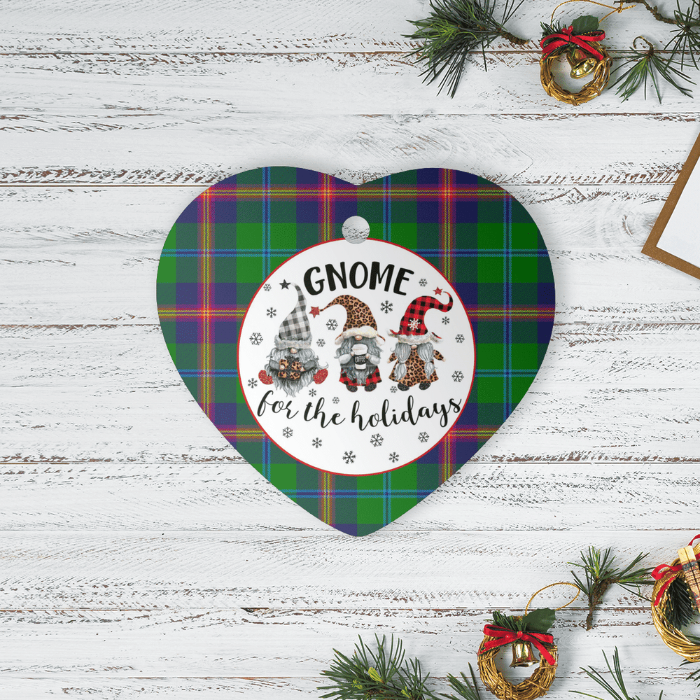 Clan Young Modern Tartan Tartan Crest Gnome Heart Ceramic Ornament TM15 Young Modern Tartan Tartan Christmas