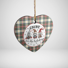 Clan Stewart Dress Ancient Tartan Tartan Crest Gnome Heart Ceramic Ornament SP77 Stewart Dress Ancient Tartan Tartan Christmas