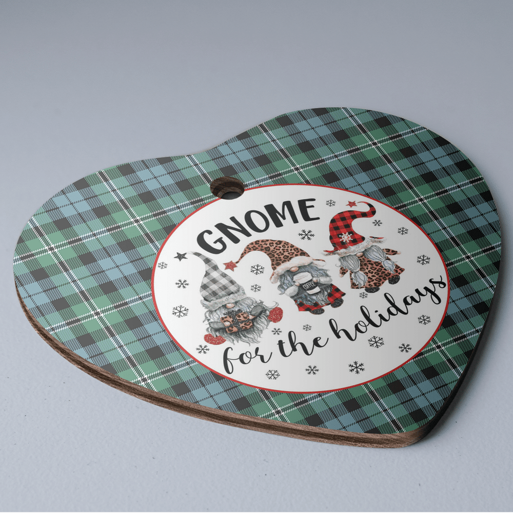 Clan Melville Tartan Tartan Crest Gnome Heart Ceramic Ornament EB90 Melville Tartan Tartan Christmas
