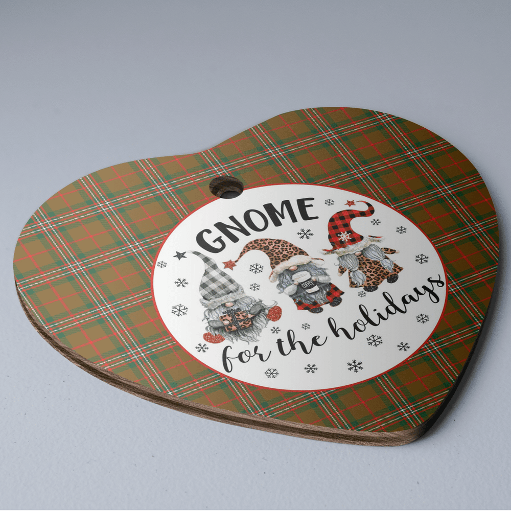Clan Scott Brown Modern Tartan Tartan Crest Gnome Heart Ceramic Ornament OY41 Scott Brown Modern Tartan Tartan Christmas