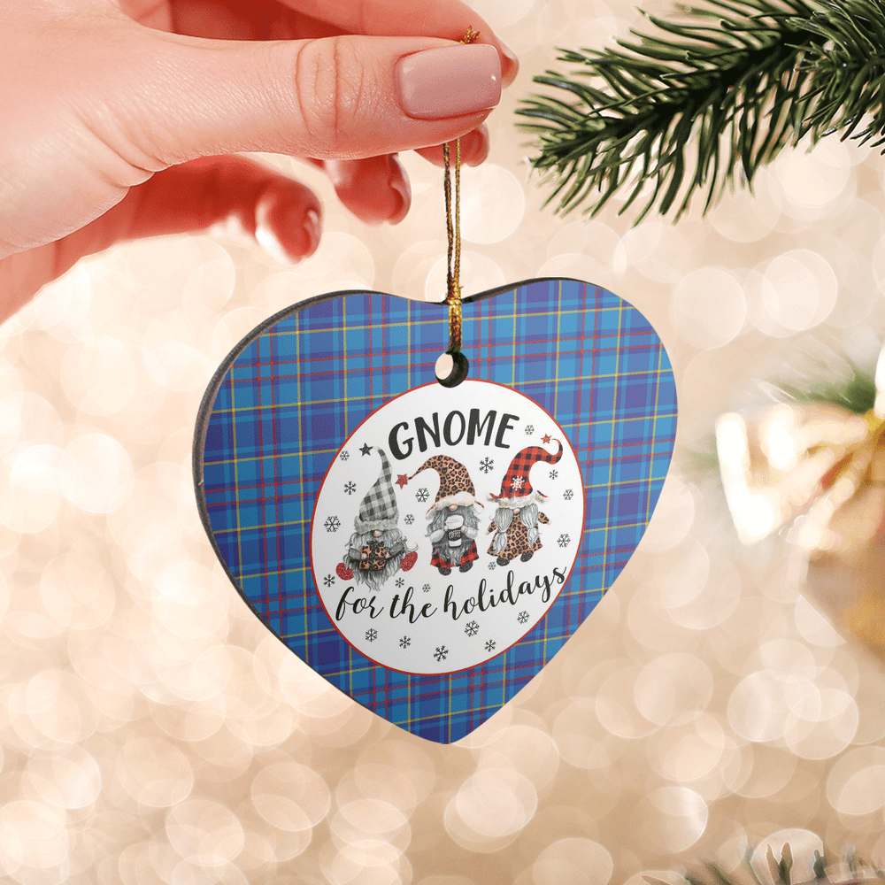 Clan Mercer Modern Tartan Tartan Crest Gnome Heart Ceramic Ornament JM66 Mercer Modern Tartan Tartan Christmas