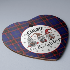 Clan Home Modern Tartan Tartan Crest Gnome Heart Ceramic Ornament QP85 Home Modern Tartan Tartan Christmas