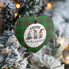 Clan Primrose (Fife) Tartan Tartan Crest Gnome Heart Ceramic Ornament IA30 Primrose (Fife) Tartan Tartan Christmas