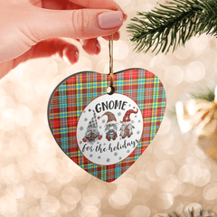 Clan Ogilvie Tartan Tartan Crest Gnome Heart Ceramic Ornament CI99 Ogilvie Tartan Tartan Christmas
