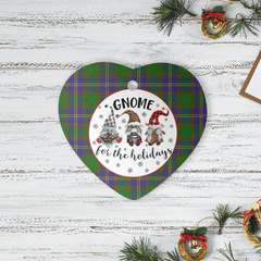 Clan Strange of Balkaskie Tartan Tartan Crest Gnome Heart Ceramic Ornament MQ55 Strange of Balkaskie Tartan Tartan Christmas