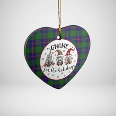 Clan Shaw Modern Tartan Tartan Crest Gnome Heart Ceramic Ornament PE65 Shaw Modern Tartan Tartan Christmas