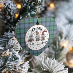 Clan Morrison Ancient Tartan Tartan Crest Gnome Heart Ceramic Ornament FU37 Morrison Ancient Tartan Tartan Christmas