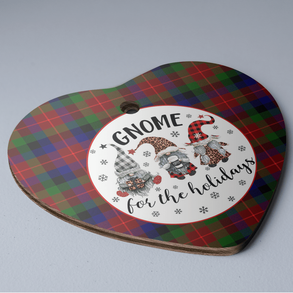 Clan Tennant Tartan Tartan Crest Gnome Heart Ceramic Ornament PC44 Tennant Tartan Tartan Christmas