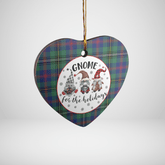 Clan Wood Modern Tartan Tartan Crest Gnome Heart Ceramic Ornament TS28 Wood Modern Tartan Tartan Christmas