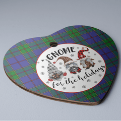 Clan Strachan Tartan Tartan Crest Gnome Heart Ceramic Ornament FG39 Strachan Tartan Tartan Christmas