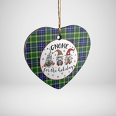 Clan MacKellar Tartan Tartan Crest Gnome Heart Ceramic Ornament FO10 MacKellar Tartan Tartan Christmas