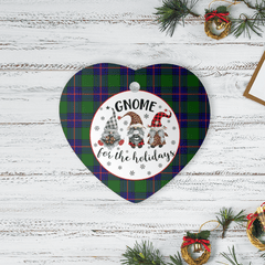 Clan Shaw Modern Tartan Tartan Crest Gnome Heart Ceramic Ornament PE65 Shaw Modern Tartan Tartan Christmas