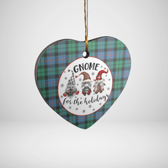 Clan Morrison Ancient Tartan Tartan Crest Gnome Heart Ceramic Ornament FU37 Morrison Ancient Tartan Tartan Christmas