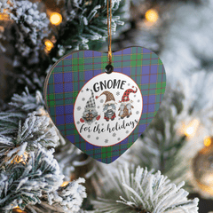 Clan Strachan Tartan Tartan Crest Gnome Heart Ceramic Ornament FG39 Strachan Tartan Tartan Christmas