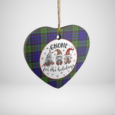 Clan Newman Tartan Tartan Crest Gnome Heart Ceramic Ornament MN74 Newman Tartan Tartan Christmas