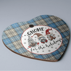Clan Napier Ancient Tartan Tartan Crest Gnome Heart Ceramic Ornament PX20 Napier Ancient Tartan Tartan Christmas