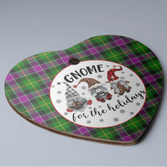 Clan Selkirk Tartan Tartan Crest Gnome Heart Ceramic Ornament VR66 Selkirk Tartan Tartan Christmas