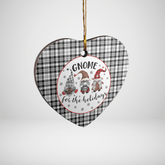 Clan Scott Black & White Modern Tartan Tartan Crest Gnome Heart Ceramic Ornament MB23 Scott Black & White Modern Tartan Tartan Christmas