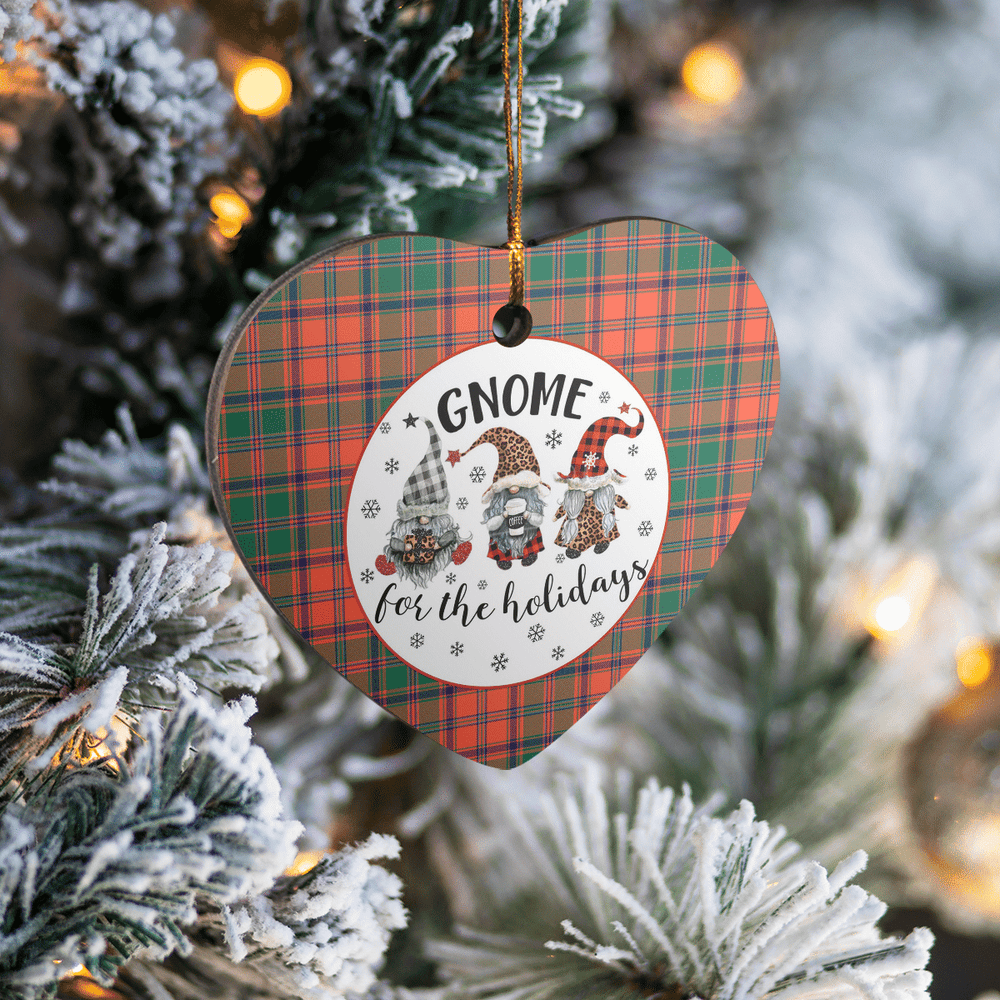 Clan Stewart of Appin Ancient Tartan Tartan Crest Gnome Heart Ceramic Ornament PF43 Stewart of Appin Ancient Tartan Tartan Christmas