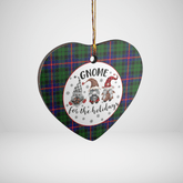 Clan Morrison Modern Tartan Tartan Crest Gnome Heart Ceramic Ornament KX30 Morrison Modern Tartan Tartan Christmas
